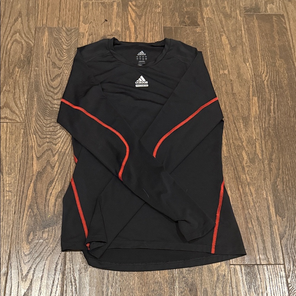 Adidas Black Shirt with Red Highlights